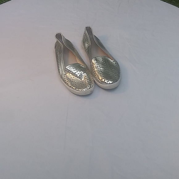 Silver Synthetic Leather Slip On's athletic wear - Picture 2 of 12